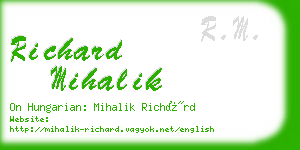 richard mihalik business card